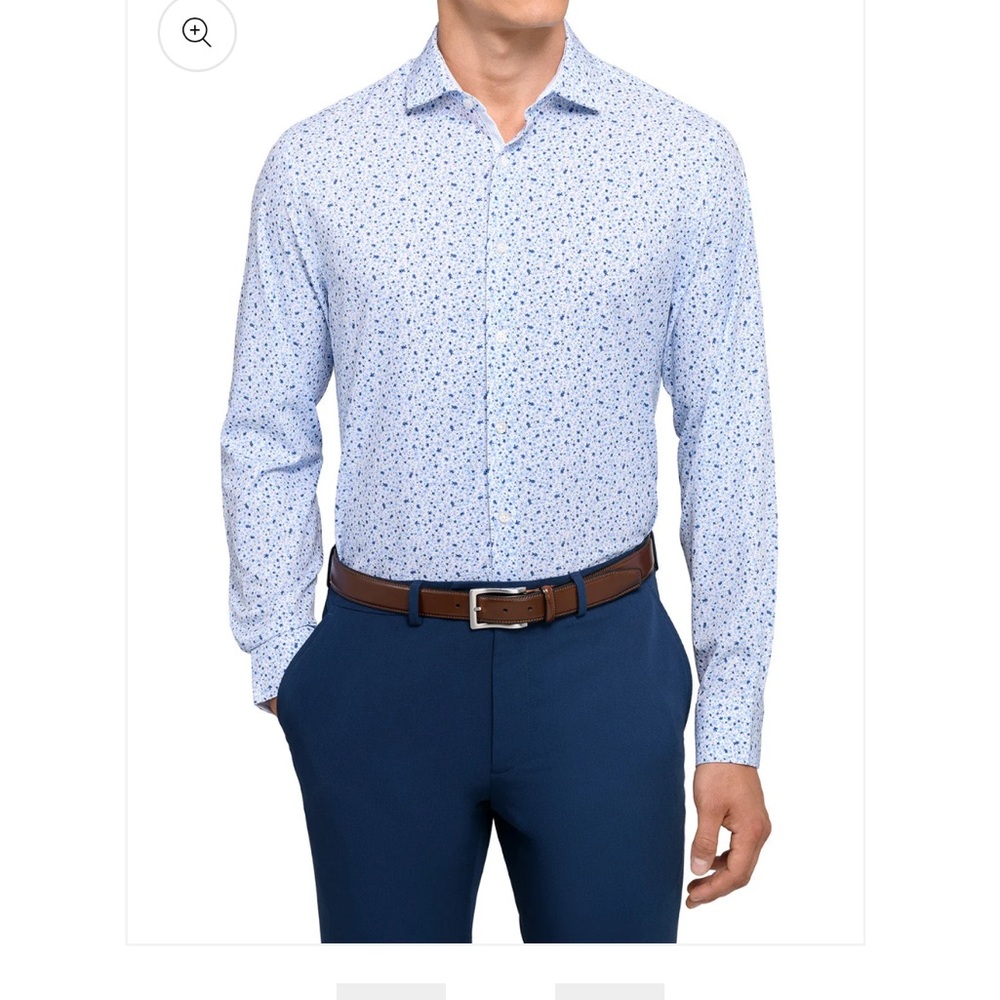 Micro Bloom Floral 4 Way Performance Dress Shirt
